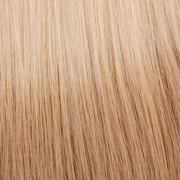 #613T16 Blond & Ljusbrun - Classic Dip Dye äkta löshår remy clip-on